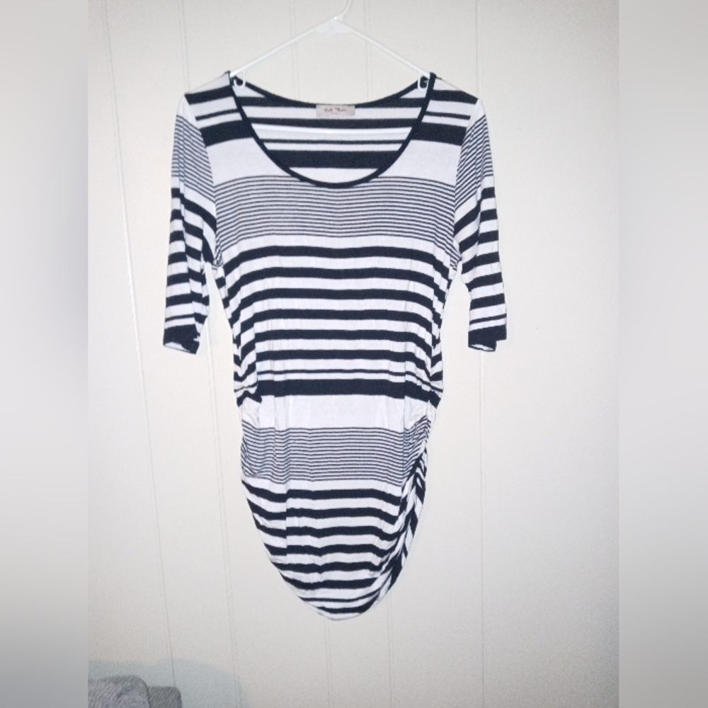 Full Moon Maternity 3/4 Ruched Top
